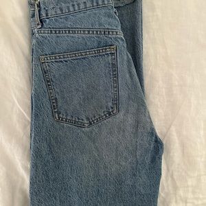 HI RISE WIDE LEG FULL LENGTH JEANS